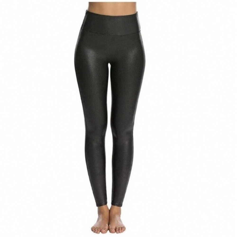 Wildfox Faux Leather Pants Women S Black High Rise Straight Leg Dylan WF002737
